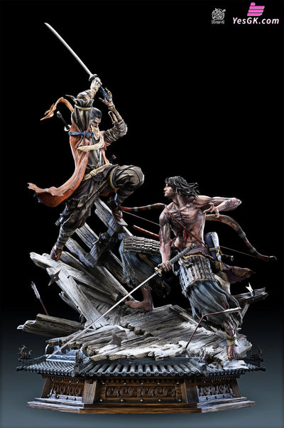 Sekiro: Shadows Die Twice Soulsborne Scene #1 Sekiro Vs Genichiro Ashina Statue - Bard Studio &