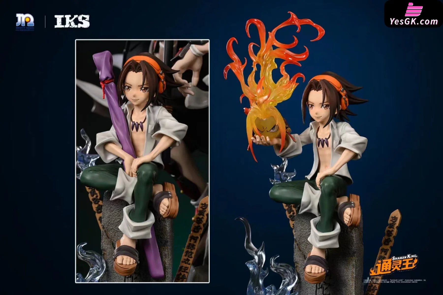 Shaman King Yoh Asakura & Amidamaru Resin Statue - Iks Studio [Pre-Order]