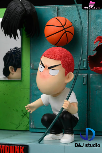 Slam Dunk Chibi Cutscene Series #2 Locker Room Hanamichi Sakuragi & Hisashi Mitsui GK Statue - D&J Studio [Pre-order]