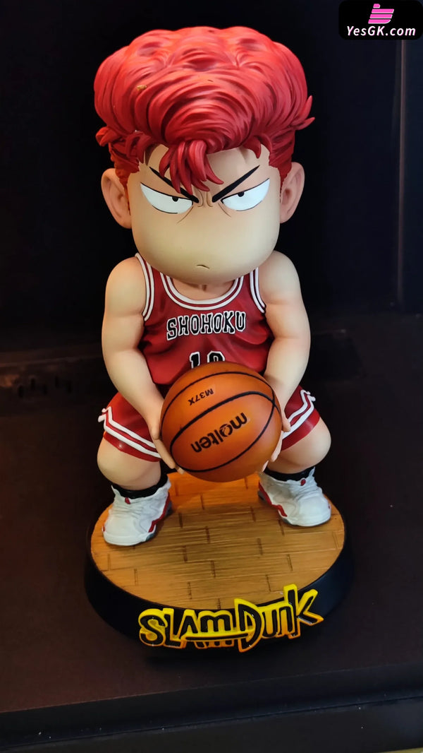 Slam Dunk Q Version Free Throw Hanamichi Sakuragi GK Statue - M3 Studio [In-Stock] - Full Payment / Red Color / Long