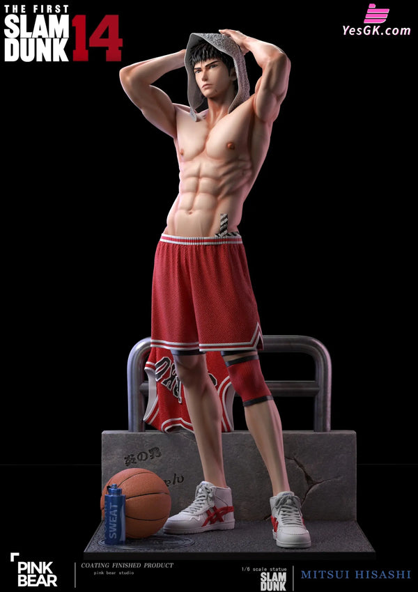 Slam Dunk Red No. 14 Hisashi Mitsui Statue - Pink Bear Studio [Pre - Order]