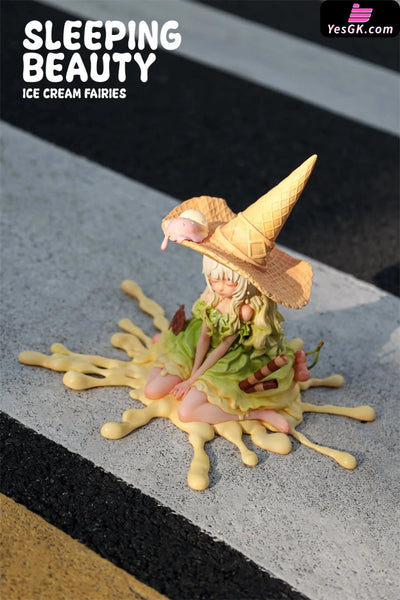 Sleeping Beauty Ice Cream Fairies: Vanilla & Matcha & Chocolate Statue - WeArtDoing Studio