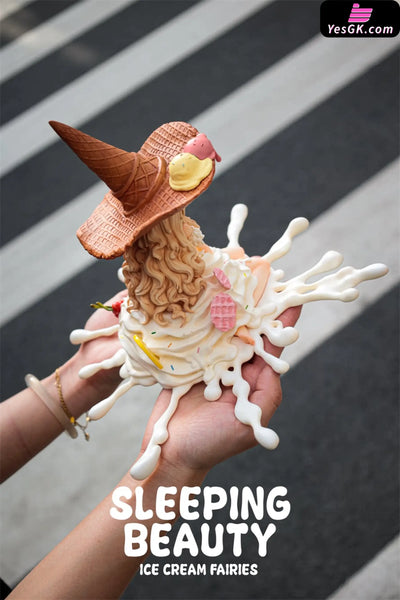 Sleeping Beauty Ice Cream Fairies: Vanilla & Matcha & Chocolate Statue - WeArtDoing Studio