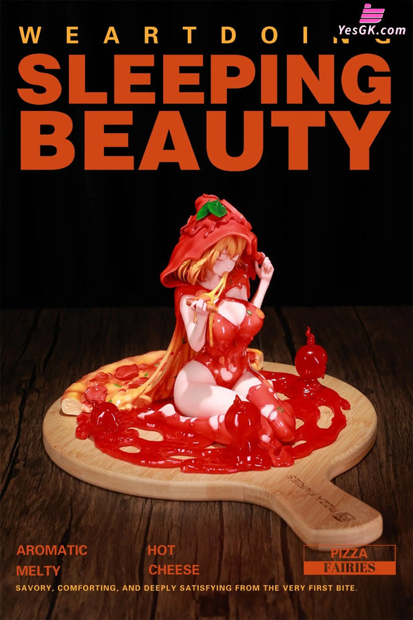 Sleeping Beauty Pizza Fairies: Cheese Supreme & Classic Tomato Statue - WeArtDoing Studio