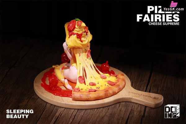 Sleeping Beauty Pizza Fairies: Cheese Supreme & Classic Tomato Statue - WeArtDoing Studio