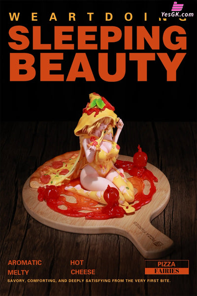 Sleeping Beauty Pizza Fairies: Cheese Supreme & Classic Tomato Statue - WeArtDoing Studio