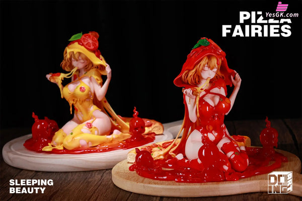 Sleeping Beauty Pizza Fairies: Cheese Supreme & Classic Tomato Statue - WeArtDoing Studio
