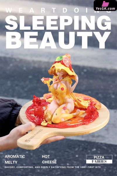 Sleeping Beauty Pizza Fairies: Cheese Supreme & Classic Tomato Statue - WeArtDoing Studio