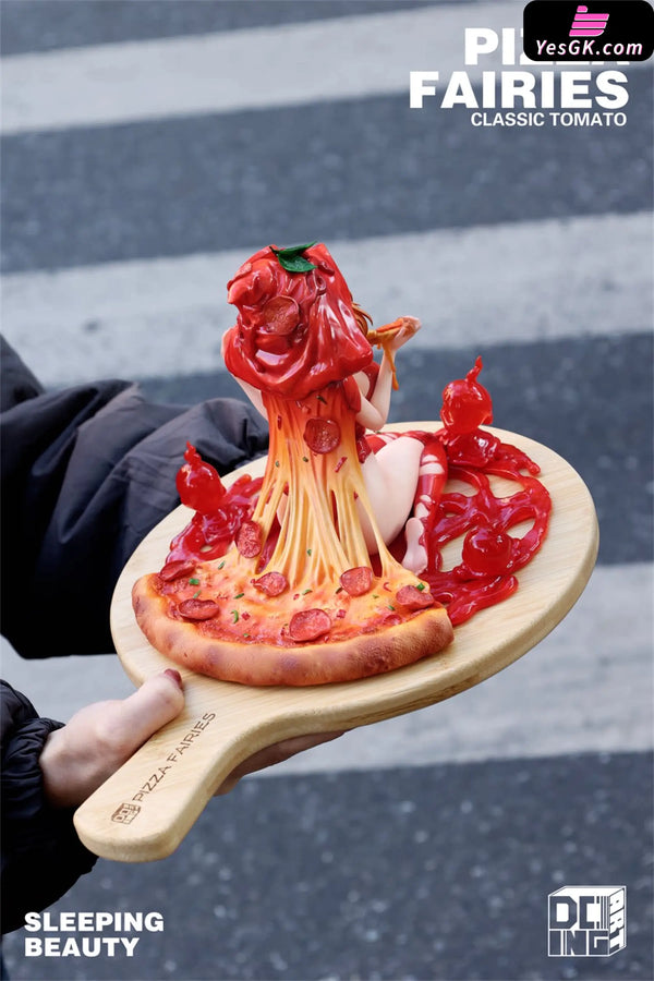 Sleeping Beauty Pizza Fairies: Cheese Supreme & Classic Tomato Statue - WeArtDoing Studio