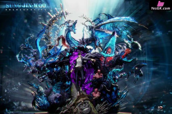 Solo Leveling Shadow Monarch Sung Jin Woo Statue - NiRen Studio [Pre-Order] - Deposit / 1/6 Scene Version (Blue) - Solo