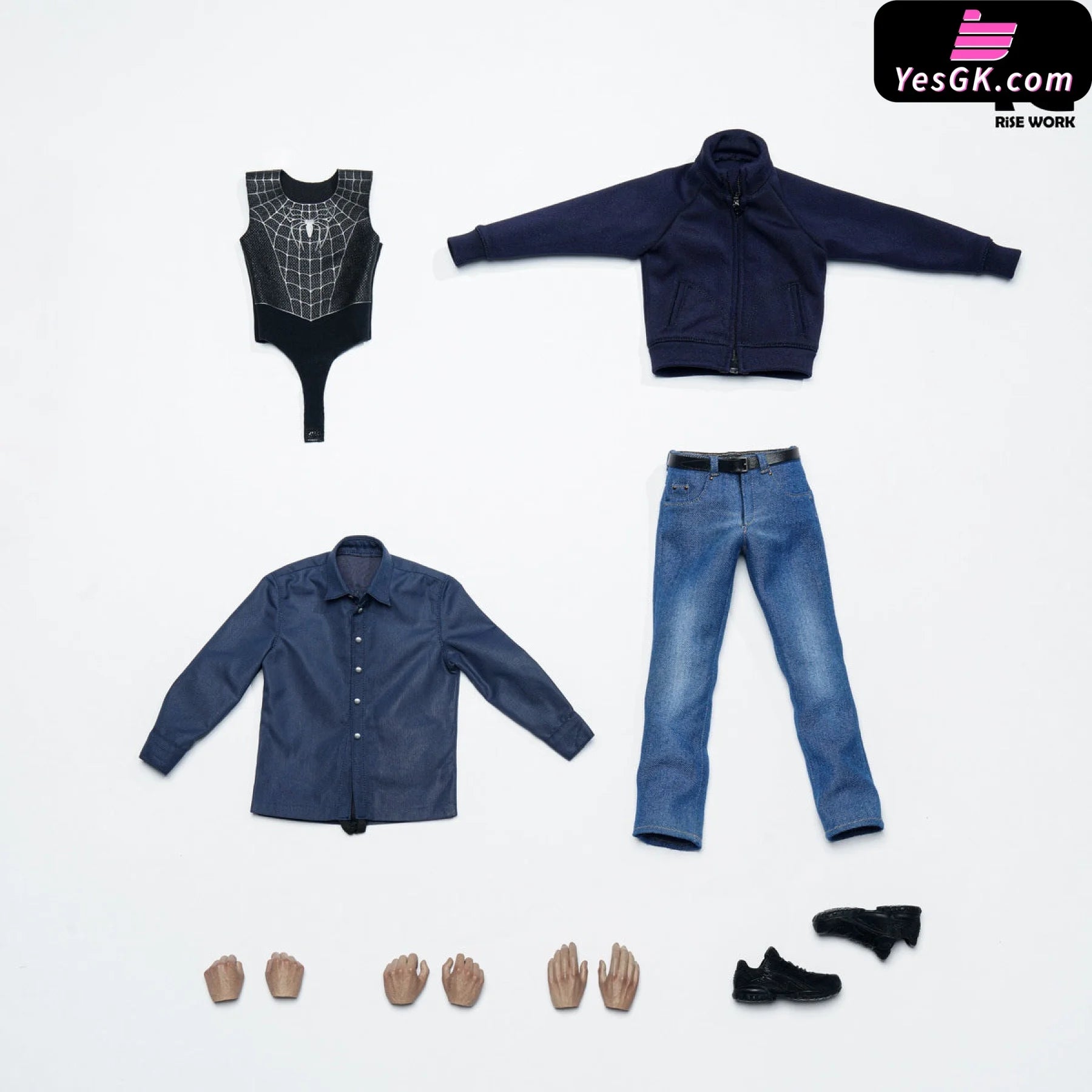 アメコミ RiseWork Bully Maguire Urban Outfit Set Spider 1/6 Bully Maguire Urban Outfit Set RW01 - Rise work Studio