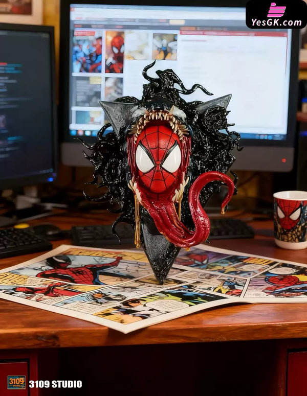 Spider-Man Venom Wall-Mounted Dual Scale GK Statue - 3109 Studio [Pre-Order] - Deposit / Small Scale - MARVEL