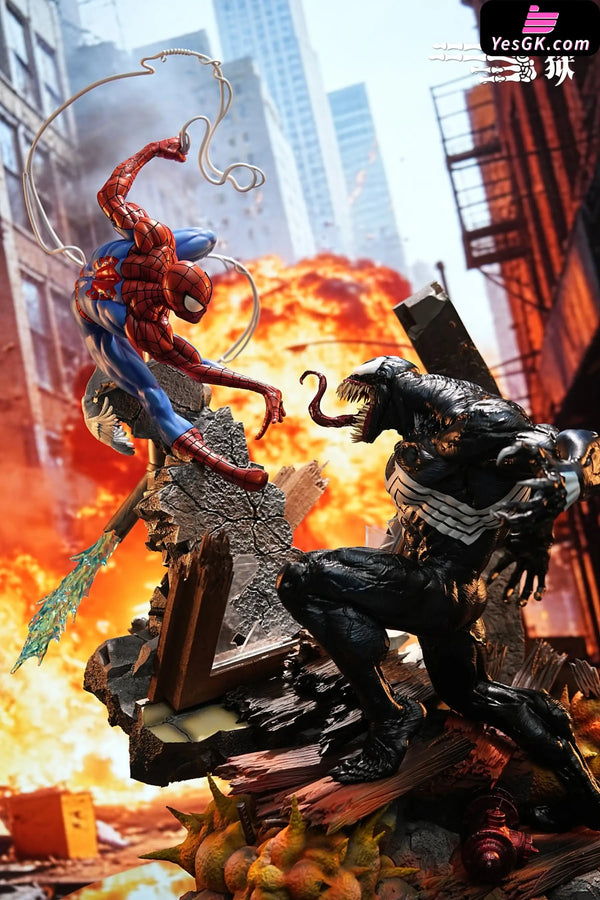Spider-Man VS Venom Battle Scene Statue - 27abyss Studio