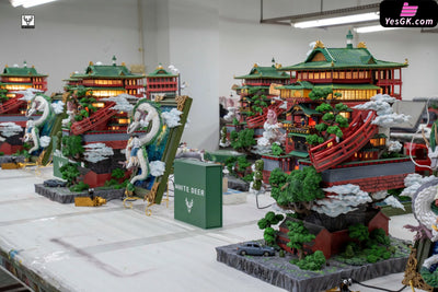 Spirited Away Chihiro Ogino & Haku Statue - White Deer Studio [In-Stock] Miyazaki Anime