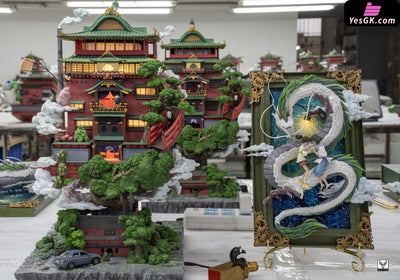 Spirited Away Chihiro Ogino & Haku Statue - White Deer Studio [In-Stock] Miyazaki Anime