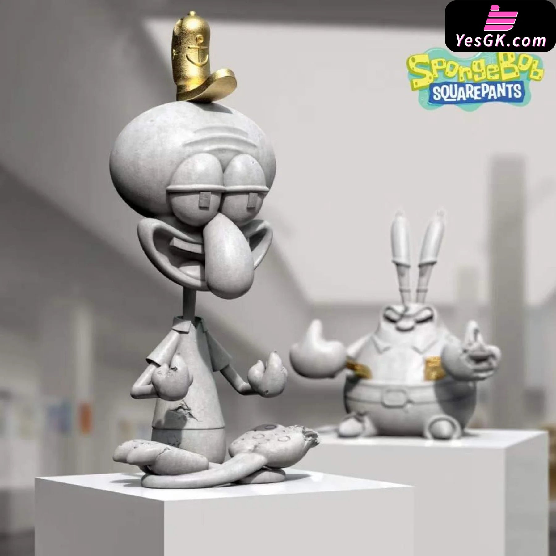 Spongebob Squarepants Eugene Krabs & Squidward Tentacles Statue - Happy Studio [Pre-Order]