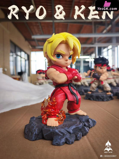 Street Fighter Ryu & Ken Chibi Statue - NINETY SEVEN Studio [In-Stock] Street Fighter