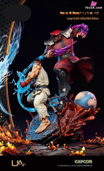 Street Fighter V Ryu Vs M.bison (Licensed) Resin Statue - Unique Art [Pre-Order]