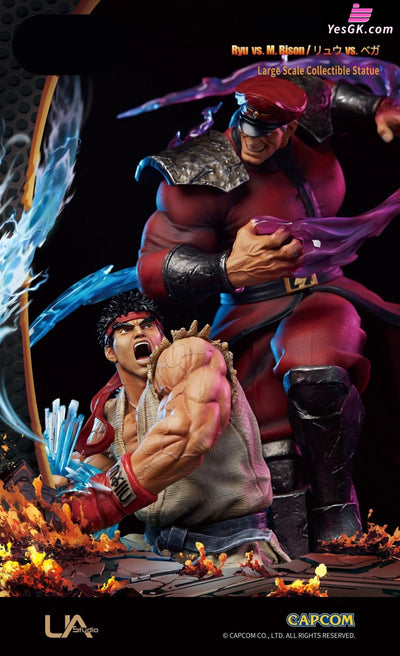 Street Fighter V Ryu Vs M.bison (Licensed) Resin Statue - Unique Art [Pre-Order]