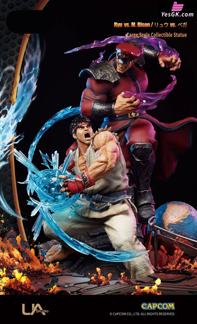 Street Fighter V Ryu Vs M.bison (Licensed) Resin Statue - Unique Art [Pre-Order]
