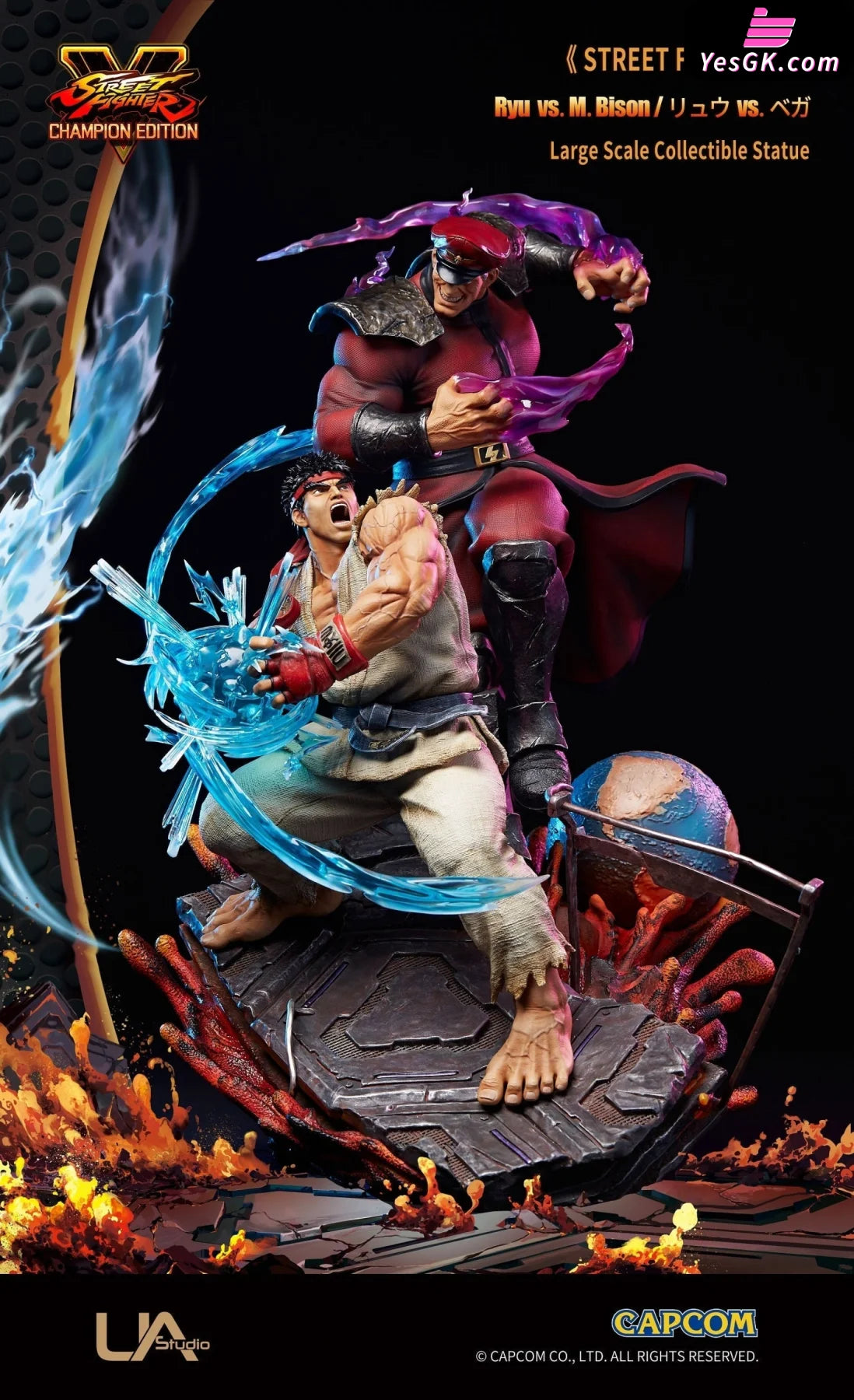 Street Fighter V Ryu Vs M.bison (Licensed) Resin Statue - Unique Art [Pre-Order]