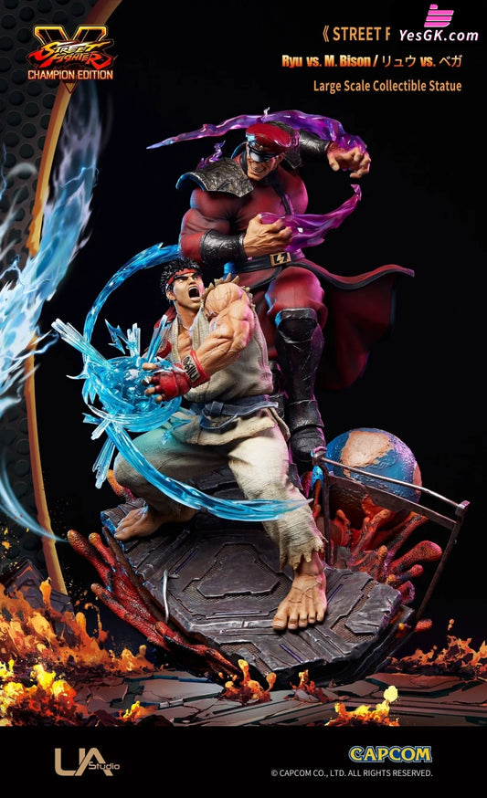 Street Fighter V Ryu Vs M.bison (Licensed) Resin Statue - Unique Art [Pre-Order]