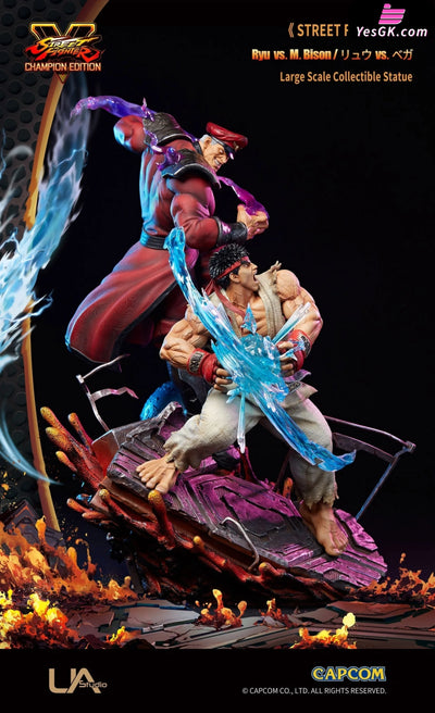 Street Fighter V Ryu Vs M.bison (Licensed) Resin Statue - Unique Art [Pre-Order]