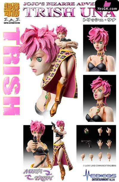 Super Action Statue JOJO Part 5 Trish Una Black Ver. (Licensed) - MEDICOS-E Studio [Pre-Order] JOJO
