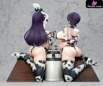 The Komi Mother and Daughter Bound and Lactating on a Wooden Horse GK Statue - Meat Studio [Pre-Order] - Others