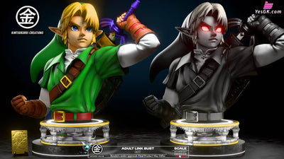 The Legend of Zelda OOT ADULT LINK and OOT DARK LINK BUSTS GK Statue - Kintsukuroi creations Studio [Pre-Order] The