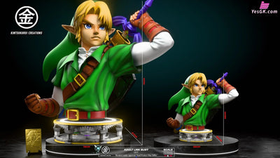 The Legend of Zelda OOT ADULT LINK and OOT DARK LINK BUSTS GK Statue - Kintsukuroi creations Studio [Pre-Order] The