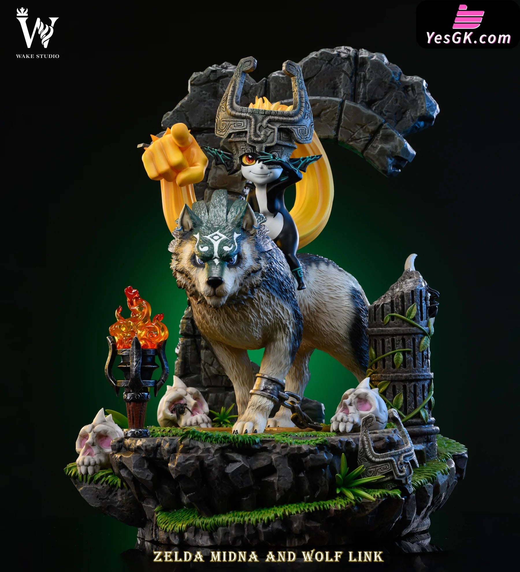 The Legend Of Zelda Wolf Link And Epona Resin Statue - Wake Studio [Pre-Order]