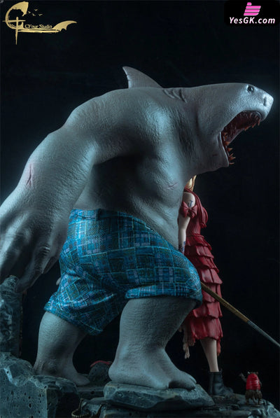 The Suicide Squad Harley Quinn And King Shark Resin Statue - C Four Studio [Pre-Order Closed] Dc