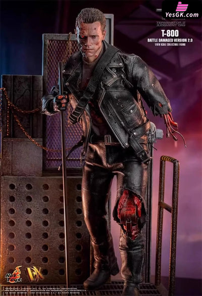 The Terminator Dx46 2 Judgment Day T-800 Battle Damage Version 2.0 (Licensed) Figure - Hottoys