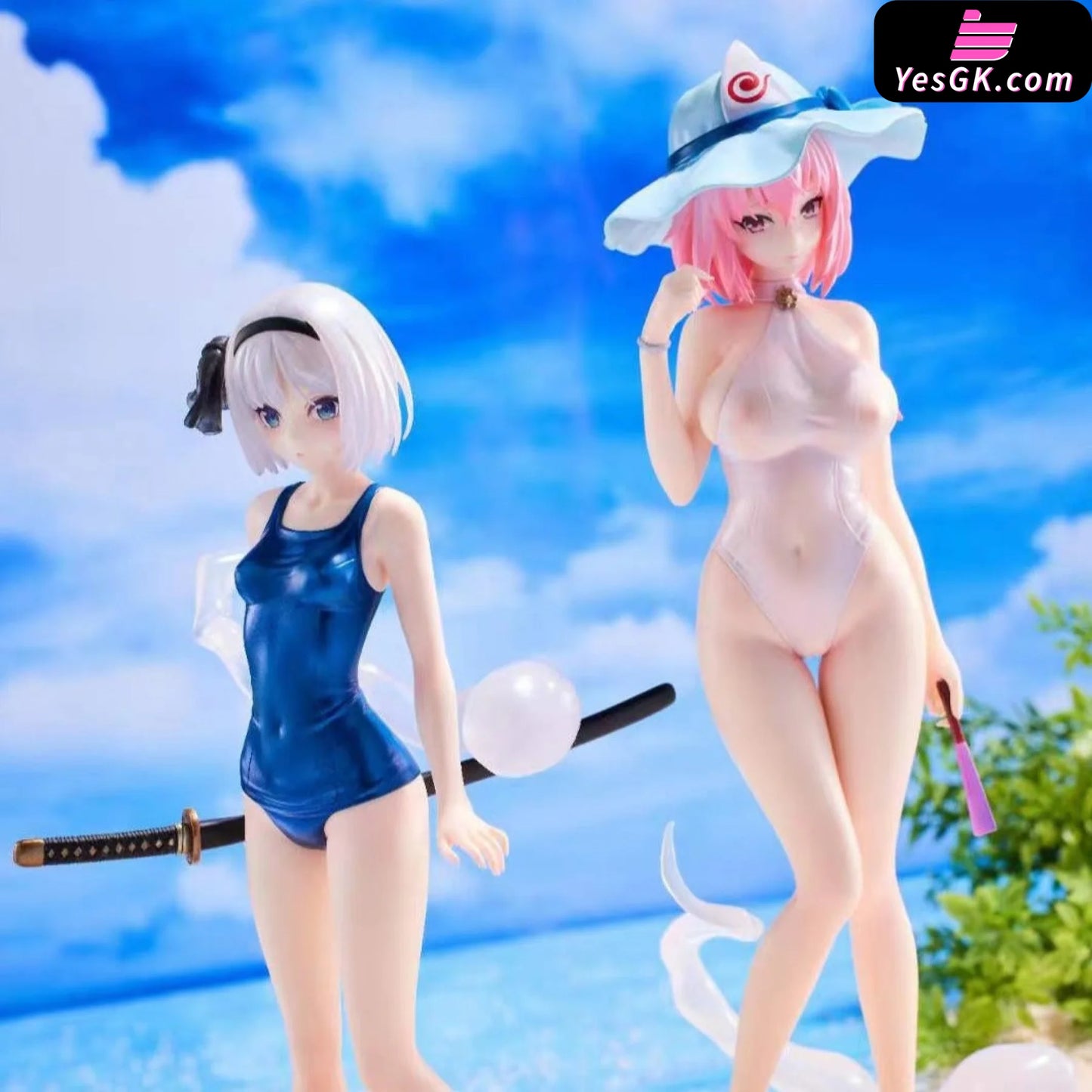 Touhou Project Konpaku Youmu Saigyouji Yuyuko Swimsuit Figure