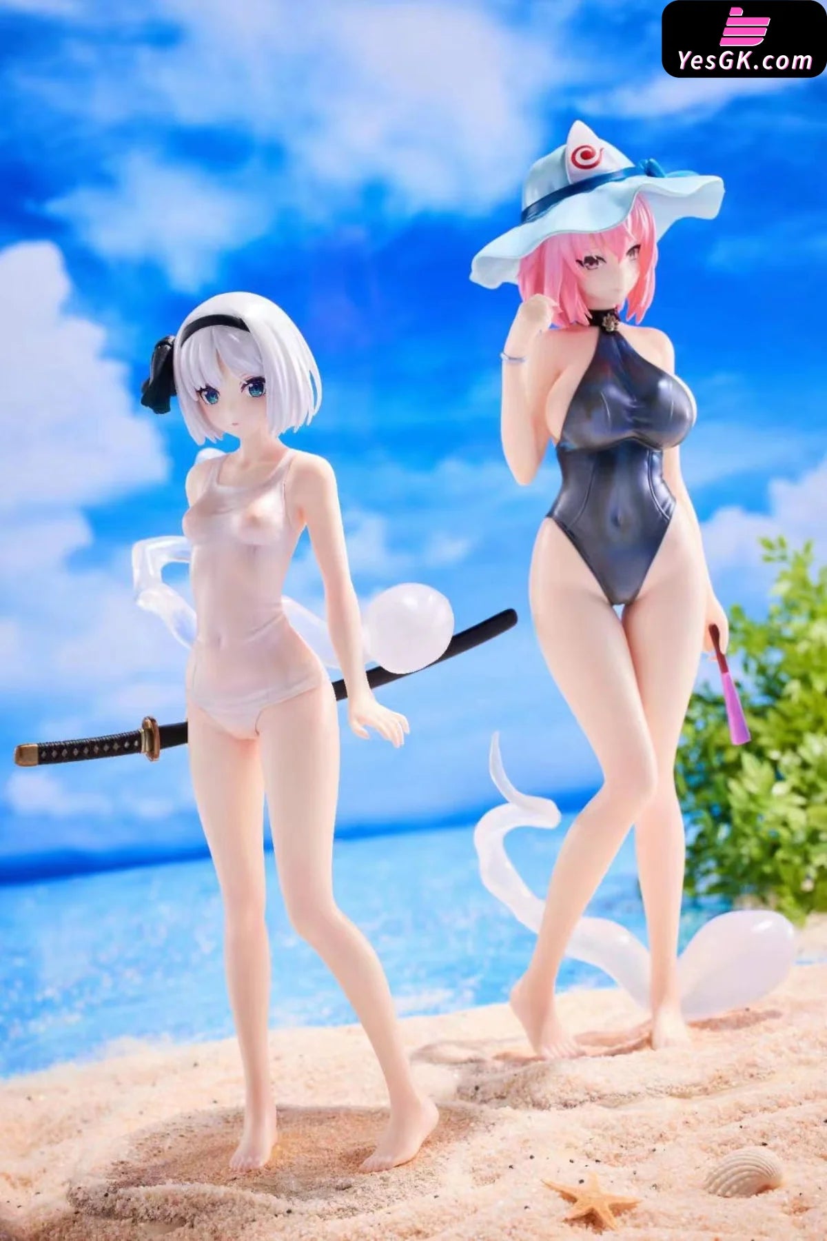 Touhou Project Konpaku Youmu Saigyouji Yuyuko Swimsuit Figure