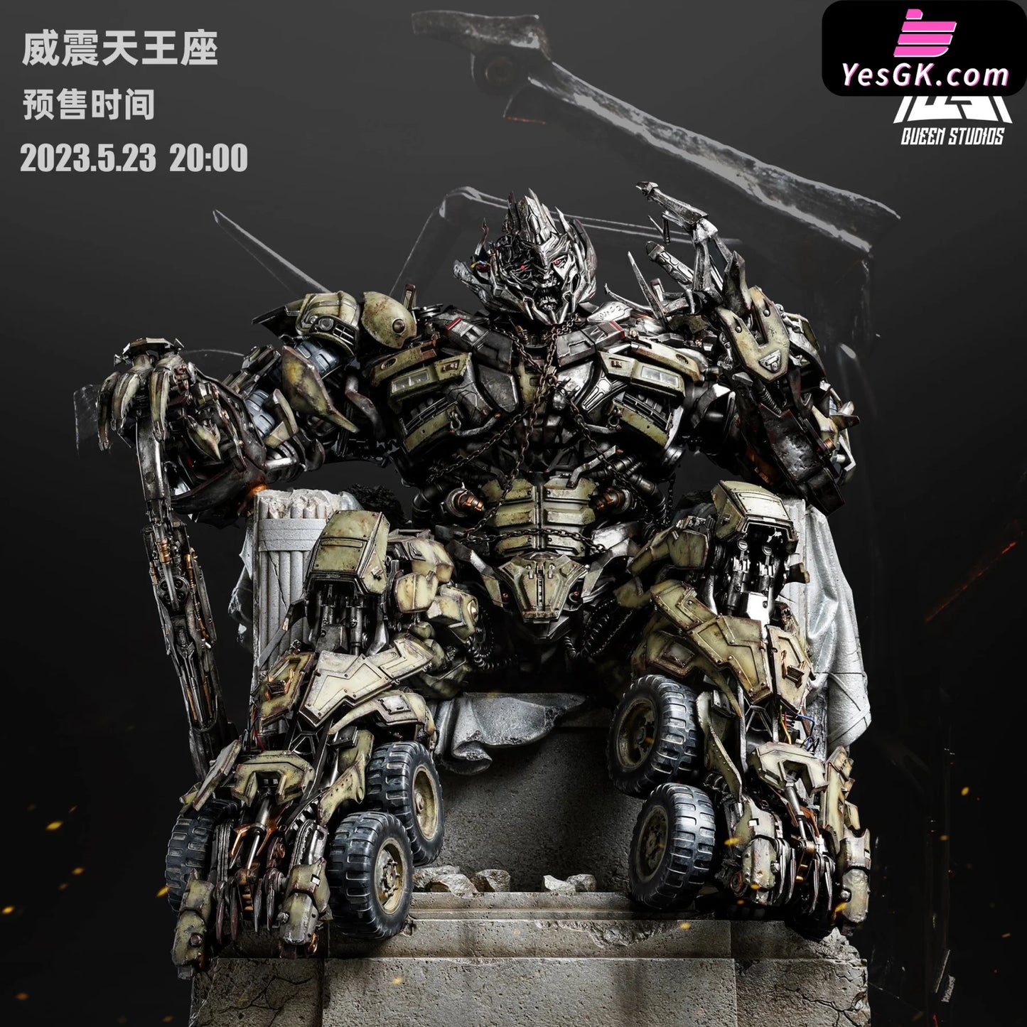 Transformers Megatron Throne Resin Statue - Queen Studio [Pre-Order] Other Animes