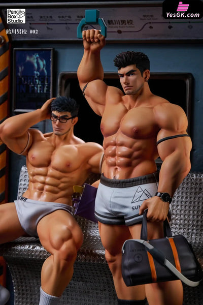Tsurukawa Boys' School #2 Math Teacher Mo Qian & PE Teacher Lin Wang Statue - Pencil Box Studio