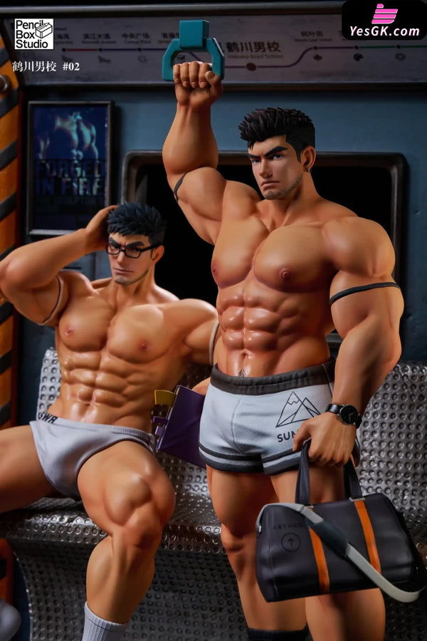 Tsurukawa Boys' School #2 Math Teacher Mo Qian & PE Teacher Lin Wang Statue - Pencil Box Studio