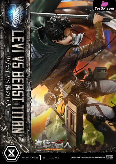 Ultimate Premium Masterline Tv Animation Attack On Titan Levi Versus Beast Upmaot-02 Upmaot-02S