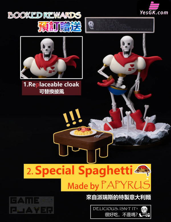 Undertale Papyrus Statue - Game Player Studio [Pre-Order] Other Animes