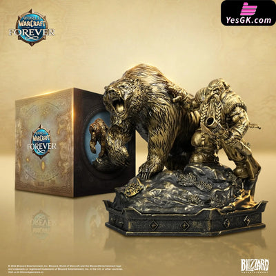 WARCRAFT Dwarven Hunter & Bear Statue - BLIZZARD