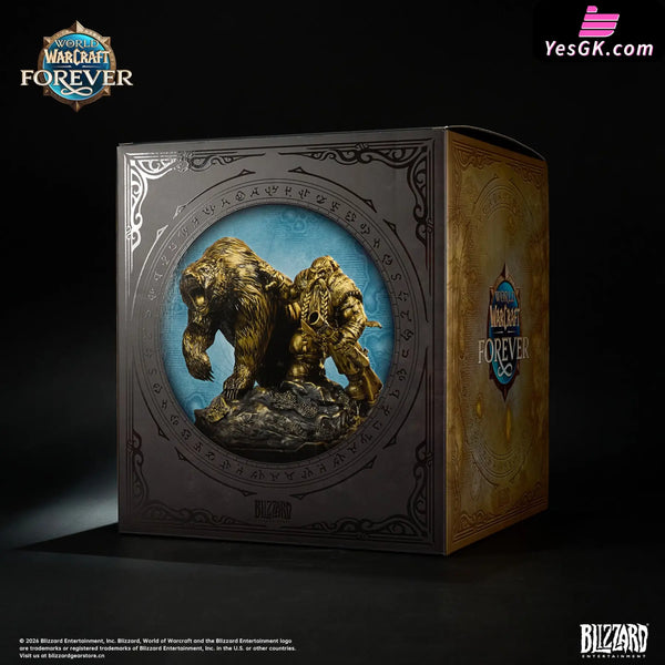 WARCRAFT Dwarven Hunter & Bear Statue - BLIZZARD