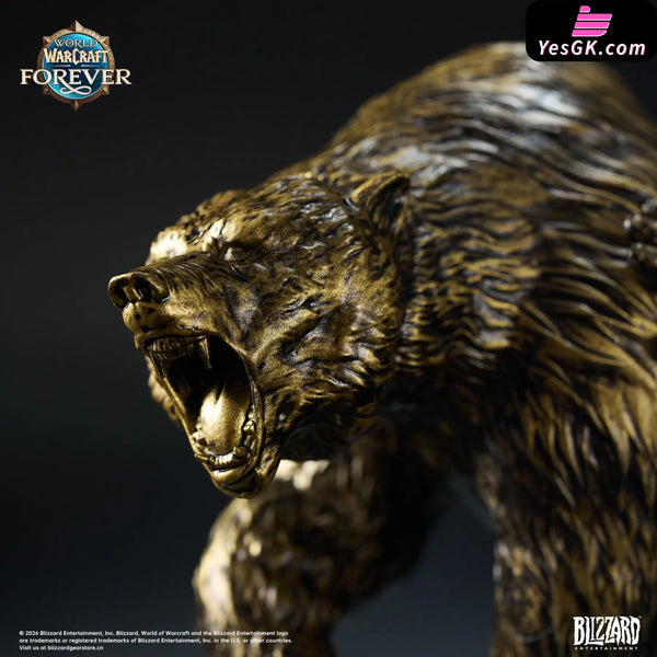 WARCRAFT Dwarven Hunter & Bear Statue - BLIZZARD