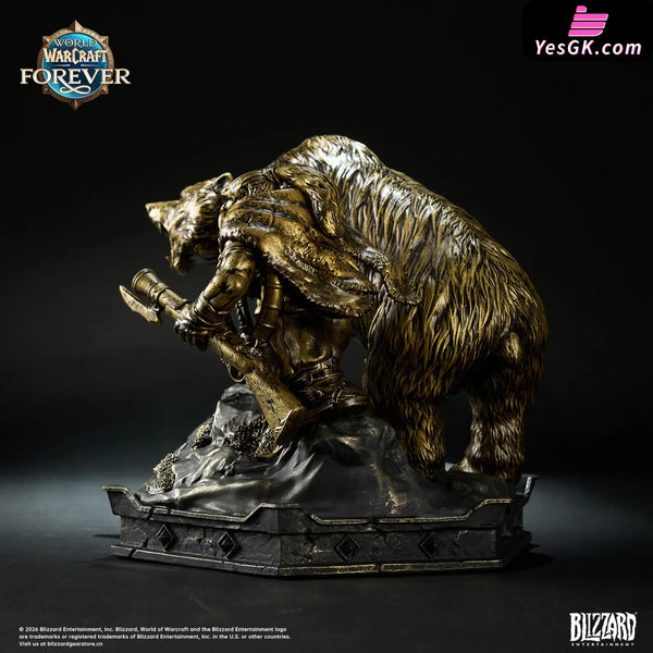 WARCRAFT Dwarven Hunter & Bear Statue - BLIZZARD