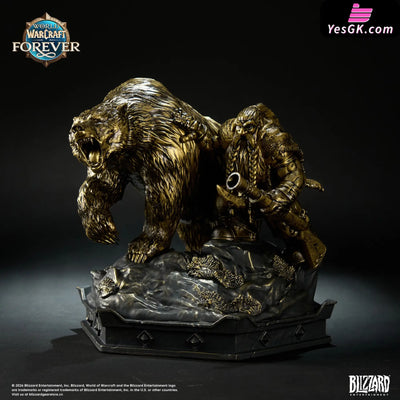 WARCRAFT Dwarven Hunter & Bear Statue - BLIZZARD