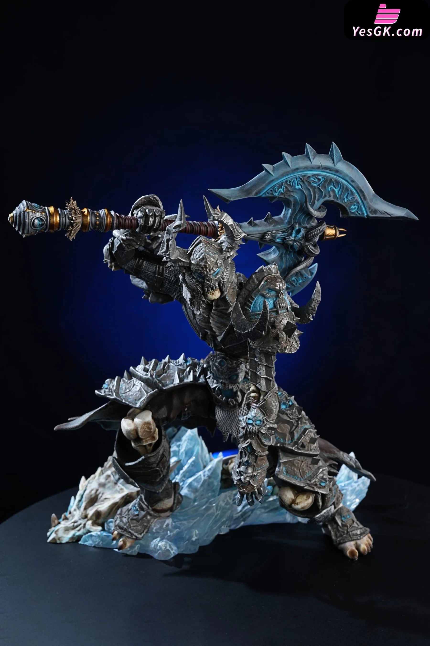 World Of Warcraft Knights The Ebon Blade 1St Shadow Necropolis Set Resin Statue - Four Horsemen