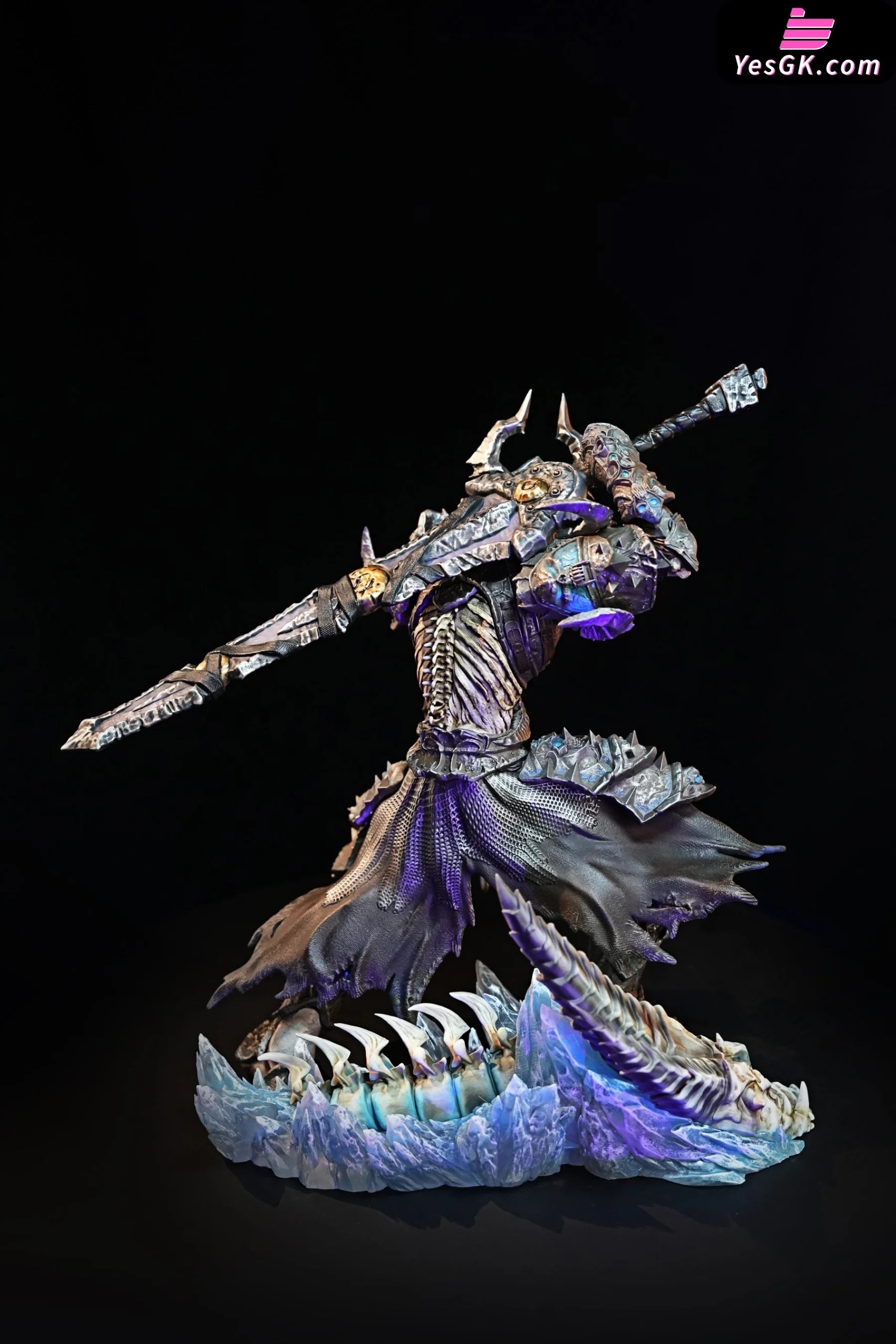 World Of Warcraft Knights The Ebon Blade 1St Shadow Necropolis Set Resin Statue - Four Horsemen