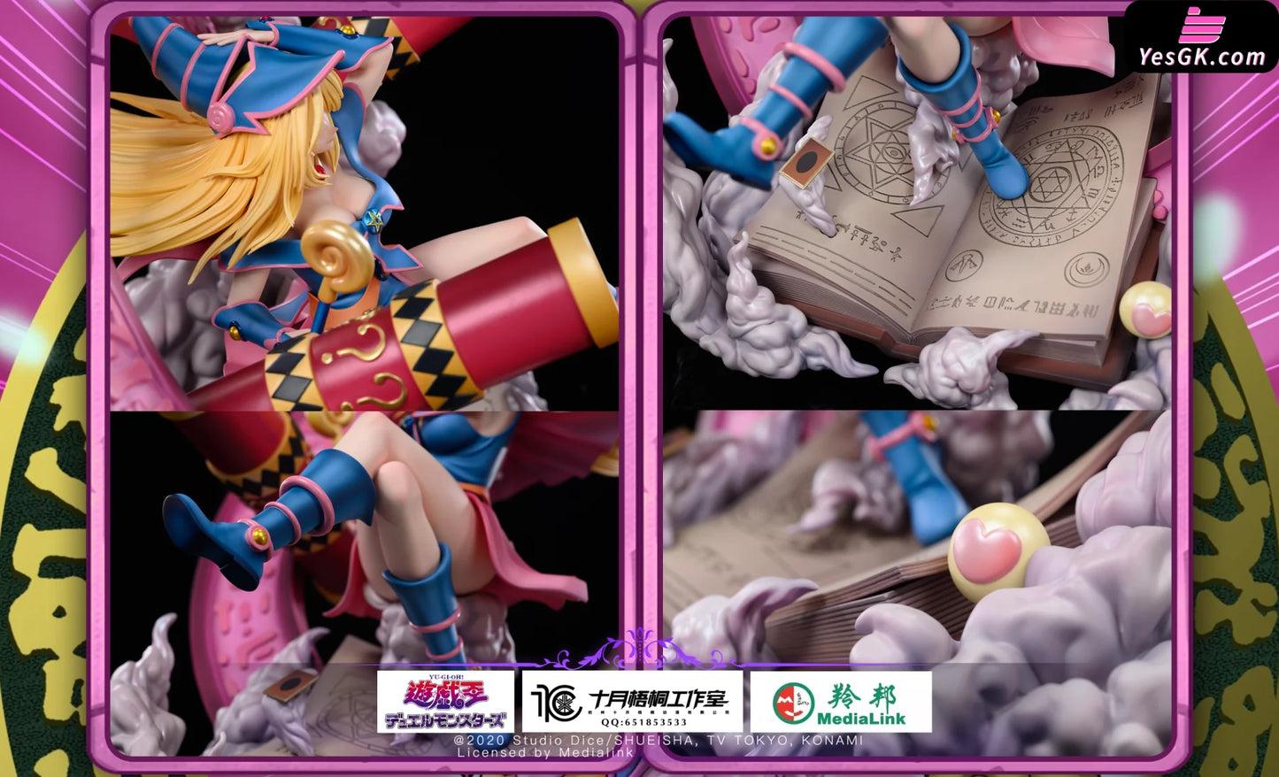 Yu-Gi-Oh! Black Magician Girl 1/6 Konami Licensed By Medialink Resin Statue - Shi Yue Wu Tong