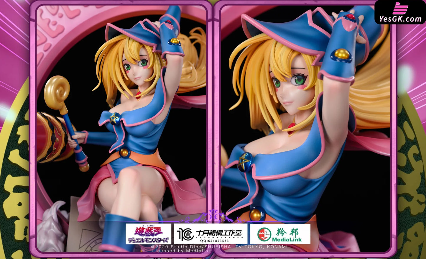 Yu-Gi-Oh! Black Magician Girl 1/6 Konami Licensed By Medialink Resin Statue - Shi Yue Wu Tong